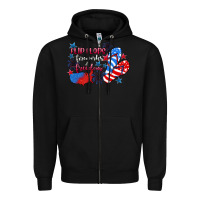 Flip Flops Fireworks & Freedom 4th Of July Zipper Hoodie | Teevron