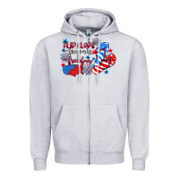 Heather Grey Flip flops fireworks & freedom 4th of july Zipper Hoodie - CowGirlArtShop