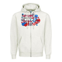 Oatmeal Heather Flip flops fireworks & freedom 4th of july Zipper Hoodie - CowGirlArtShop