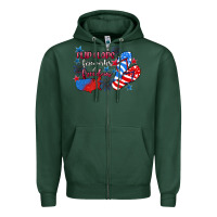 Sports Green Flip flops fireworks & freedom 4th of july Zipper Hoodie - CowGirlArtShop