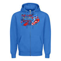True Royal Flip flops fireworks & freedom 4th of july Zipper Hoodie - CowGirlArtShop