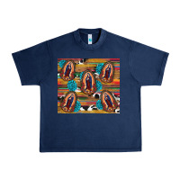 Serape Gemstone Glitter Cowhide Lady Of Guadalupe Urban Heavy Tee | Teevron