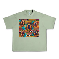 Oil Green serape gemstone glitter cowhide lady of guadalupe Urban Heavy Tee - RanaPortraitStore
