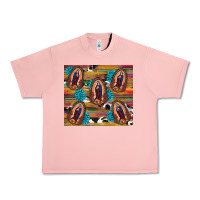Salmon serape gemstone glitter cowhide lady of guadalupe Urban Heavy Tee - RanaPortraitStore