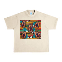 Sandshell serape gemstone glitter cowhide lady of guadalupe Urban Heavy Tee - RanaPortraitStore