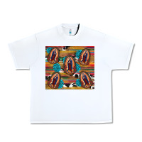 White serape gemstone glitter cowhide lady of guadalupe Urban Heavy Tee - RanaPortraitStore