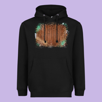 Wood Glitter Leopard Pattern Frame Heavyweight Hoodie Designed By Bettercallsaul