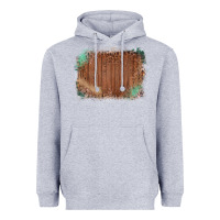 Heather Grey Wood Glitter Leopard Pattern Frame Heavyweight Hoodie - Bettercallsaul