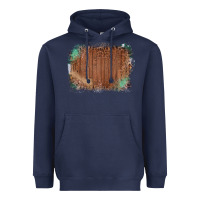 Navy Wood Glitter Leopard Pattern Frame Heavyweight Hoodie - Bettercallsaul