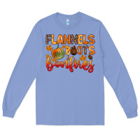 Colony Blue flannels boots and bonfires Long Sleeve Tee - Zillion Design Studio