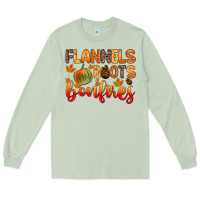 Matcha flannels boots and bonfires Long Sleeve Tee - Zillion Design Studio