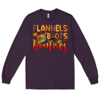 Plum flannels boots and bonfires Long Sleeve Tee - Zillion Design Studio