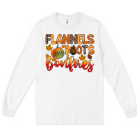 White flannels boots and bonfires Long Sleeve Tee - Zillion Design Studio