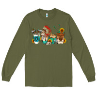 Army Green indian coffee cups Long Sleeve Tee - AdoDesignShop