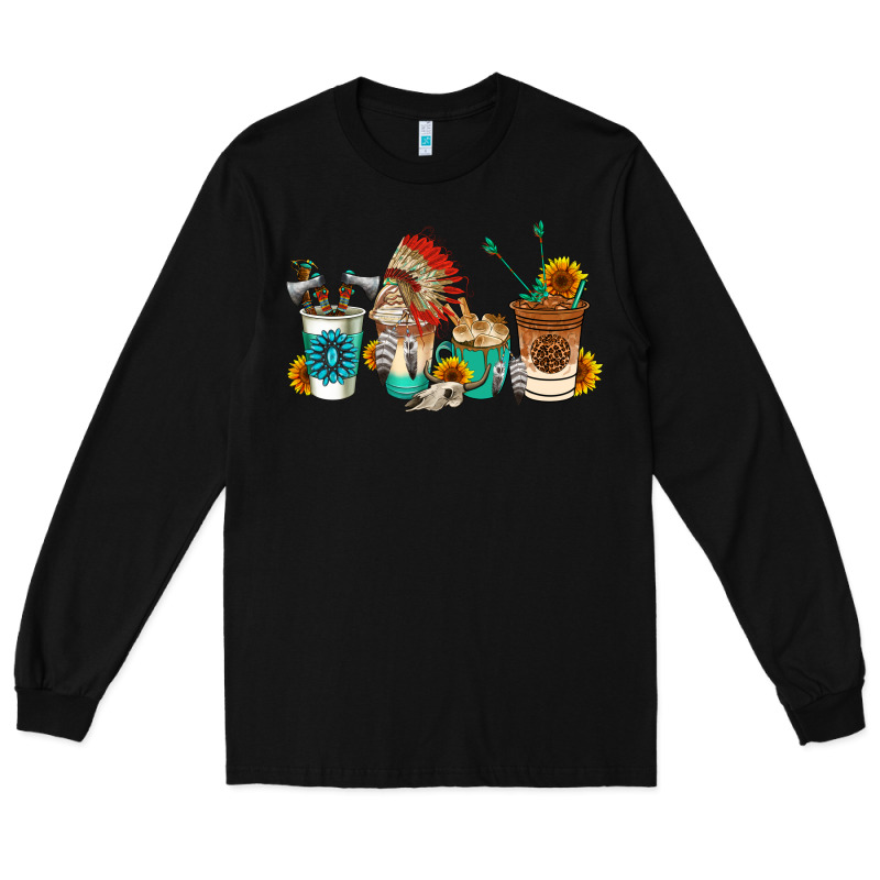 Indian Coffee Cups Long Sleeve Tee by AdoDesignShop | Teevron