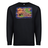 Black American flag halloween background Premium Sweatshirt - JahusDesignShop