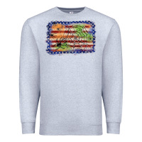 Heather Grey American flag halloween background Premium Sweatshirt - JahusDesignShop