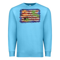 Ocean Blue American flag halloween background Premium Sweatshirt - JahusDesignShop