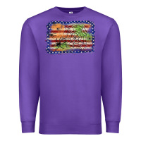 Purple American flag halloween background Premium Sweatshirt - JahusDesignShop