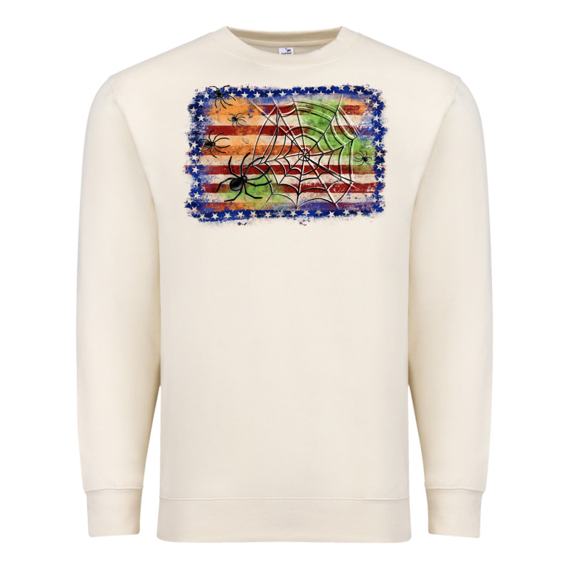 American Flag Halloween Background Premium Sweatshirt by JahusDesignShop | Teevron