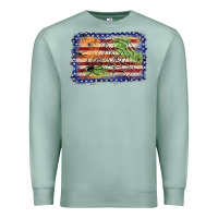 Seafoam American flag halloween background Premium Sweatshirt - JahusDesignShop