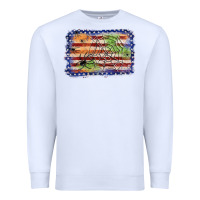 White American flag halloween background Premium Sweatshirt - JahusDesignShop