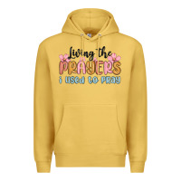 Antique Gold living the prayers i used to pray Premium Hoodie - MaliasSmallBusiness