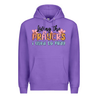 Purple living the prayers i used to pray Premium Hoodie - MaliasSmallBusiness