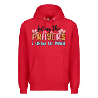 Red living the prayers i used to pray Premium Hoodie - MaliasSmallBusiness