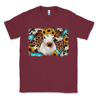 Burgundy cowhide leopard calf Classic Tee - RanaPortraitStore