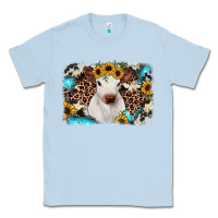Dusty Blue cowhide leopard calf Classic Tee - RanaPortraitStore