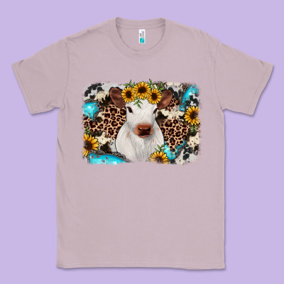 Cowhide Leopard Calf Classic Tee Designed By Ranaportraitstore