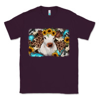 Plum cowhide leopard calf Classic Tee - RanaPortraitStore