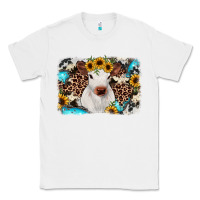 White cowhide leopard calf Classic Tee - RanaPortraitStore