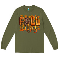 Army Green fall vibes Long Sleeve Tee - Zillion Design Studio