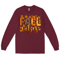 Burgundy fall vibes Long Sleeve Tee - Zillion Design Studio