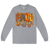Heather Grey fall vibes Long Sleeve Tee - Zillion Design Studio