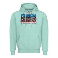 Seafoam Freedom freedom freedom 4th of july Zipper Hoodie - CowGirlArtShop
