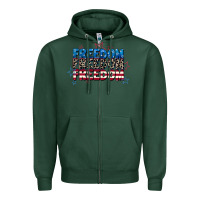 Sports Green Freedom freedom freedom 4th of july Zipper Hoodie - CowGirlArtShop