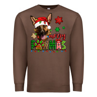 Chestnut merry pawmas christmas german shepherd Premium Sweatshirt - Jasminsmagicworld