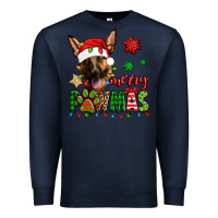 Navy merry pawmas christmas german shepherd Premium Sweatshirt - Jasminsmagicworld
