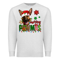 Oatmeal Heather merry pawmas christmas german shepherd Premium Sweatshirt - Jasminsmagicworld