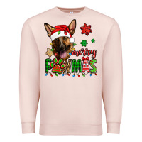 Pale Pink merry pawmas christmas german shepherd Premium Sweatshirt - Jasminsmagicworld