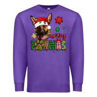 Purple merry pawmas christmas german shepherd Premium Sweatshirt - Jasminsmagicworld
