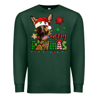 Sports Green merry pawmas christmas german shepherd Premium Sweatshirt - Jasminsmagicworld