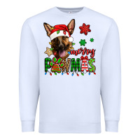 White merry pawmas christmas german shepherd Premium Sweatshirt - Jasminsmagicworld