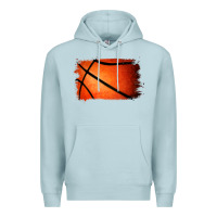 Blue Mist Basketball Brushstroke Premium Hoodie - RanaPortraitStore