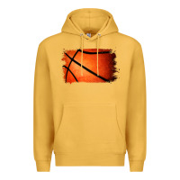 Mustard Basketball Brushstroke Premium Hoodie - RanaPortraitStore