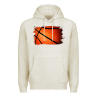 Oatmeal Heather Basketball Brushstroke Premium Hoodie - RanaPortraitStore