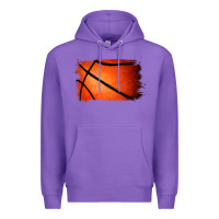 Purple Basketball Brushstroke Premium Hoodie - RanaPortraitStore